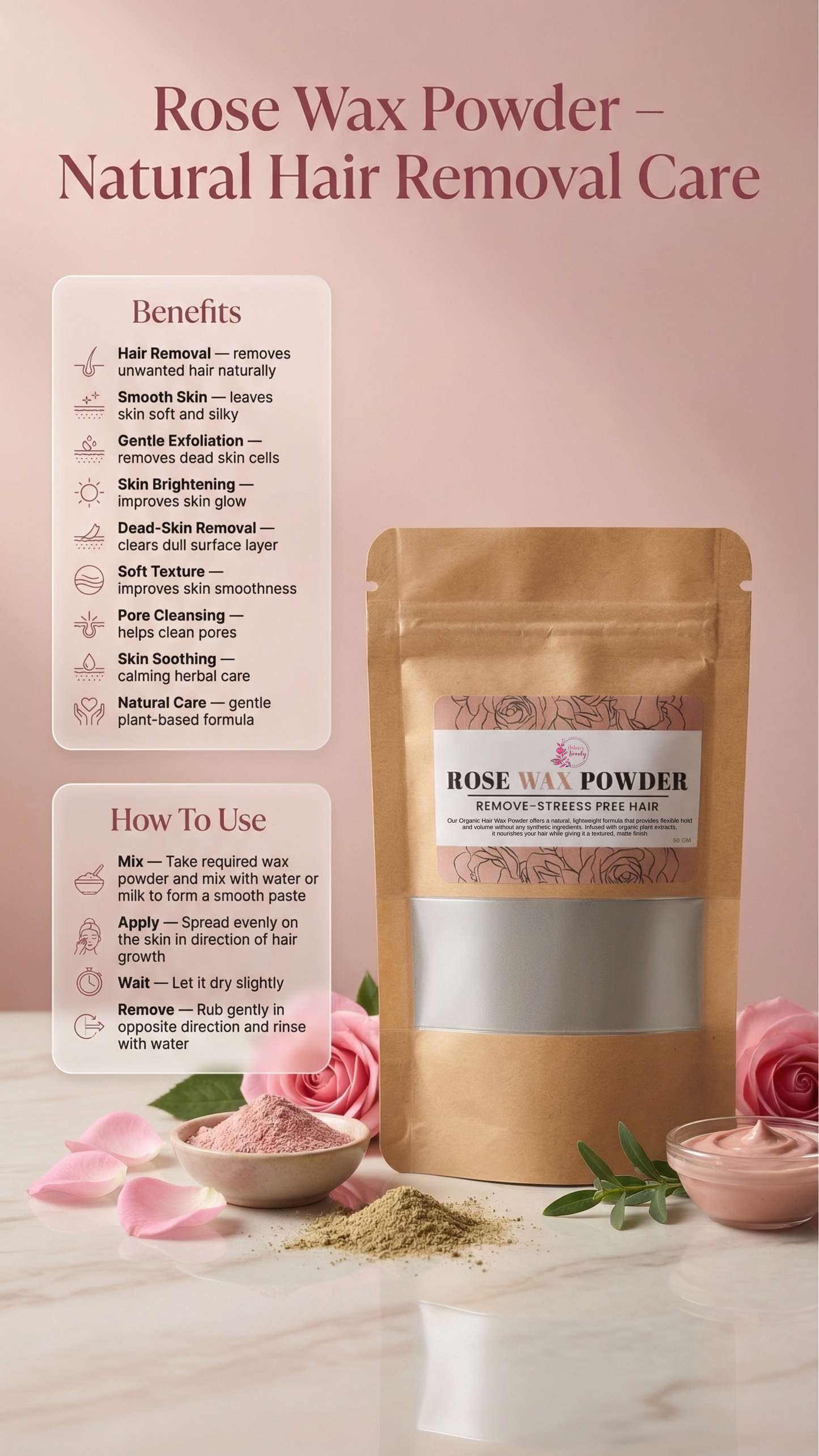 Body Hair Wax Powder - 50g