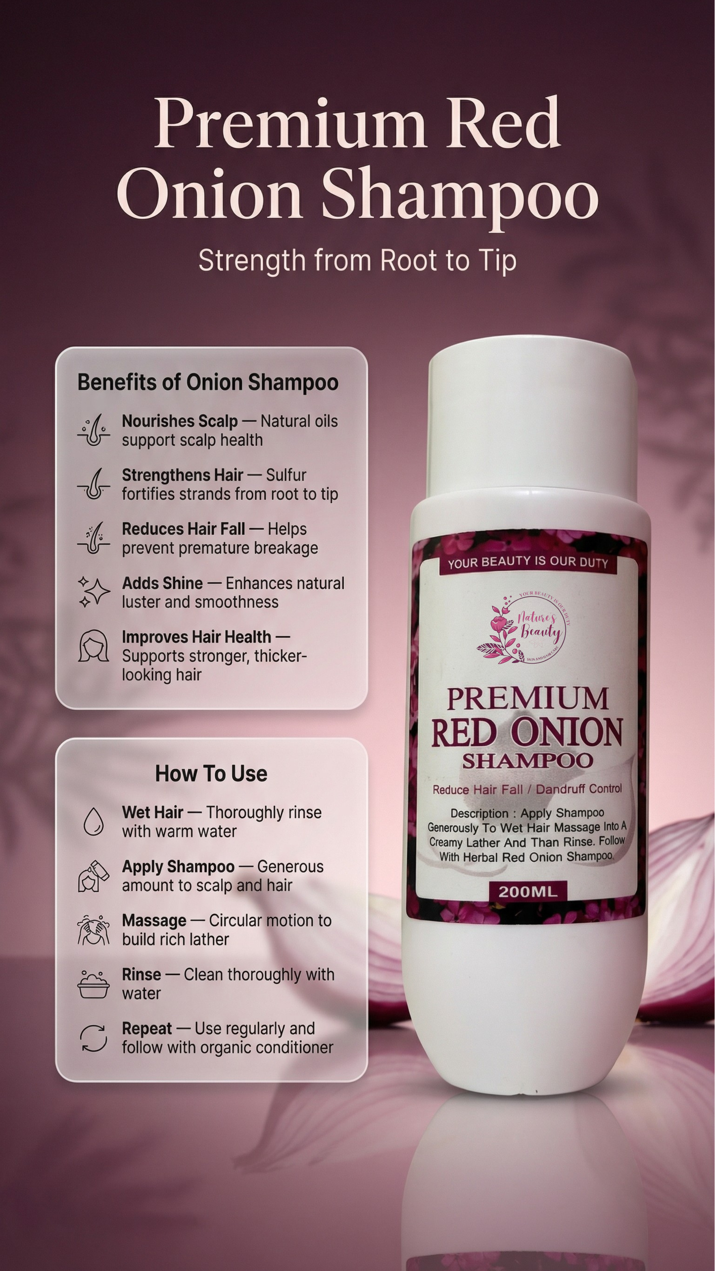 Onion Shampoo - 200ml