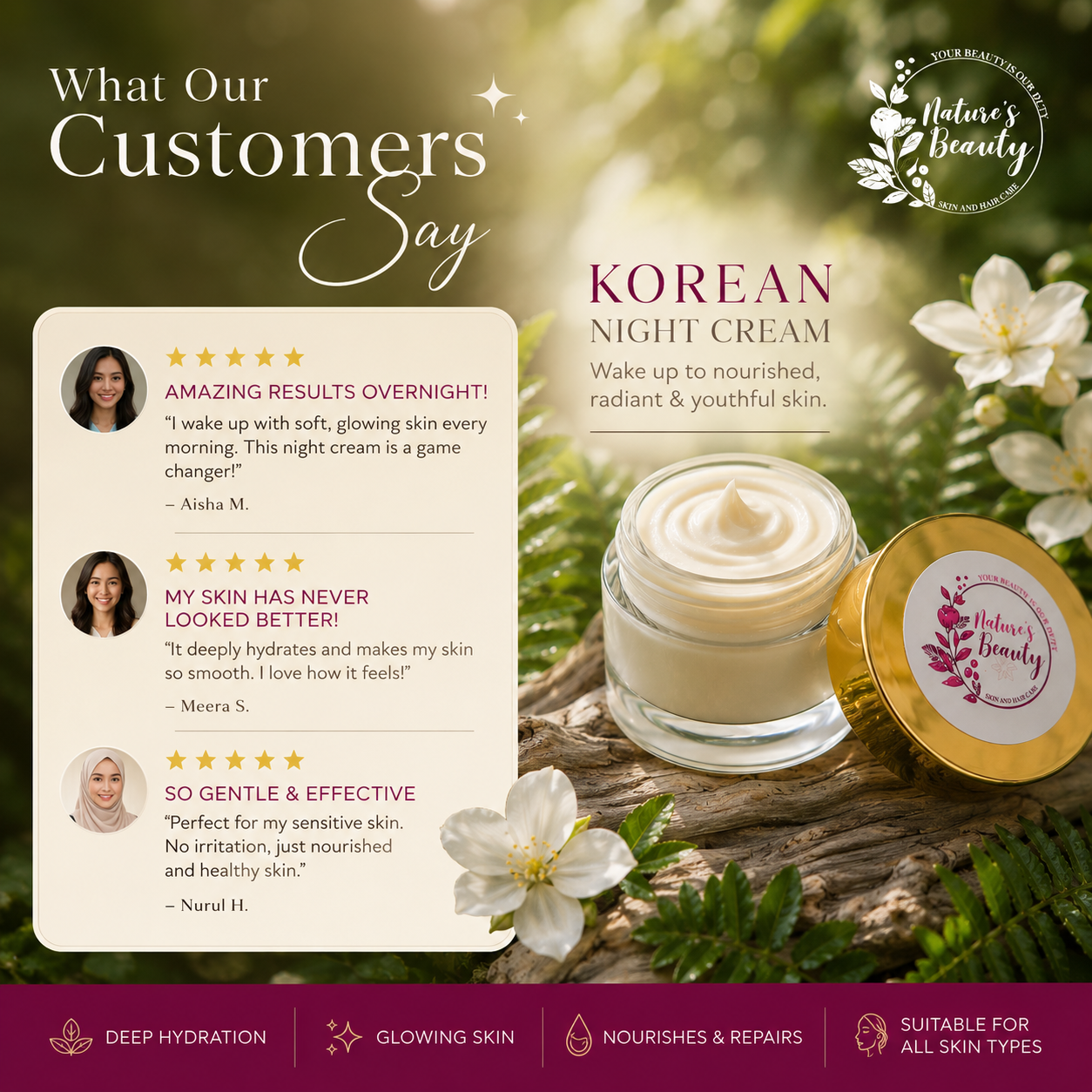 Luxury Korean Night Cream | Premium Skincare